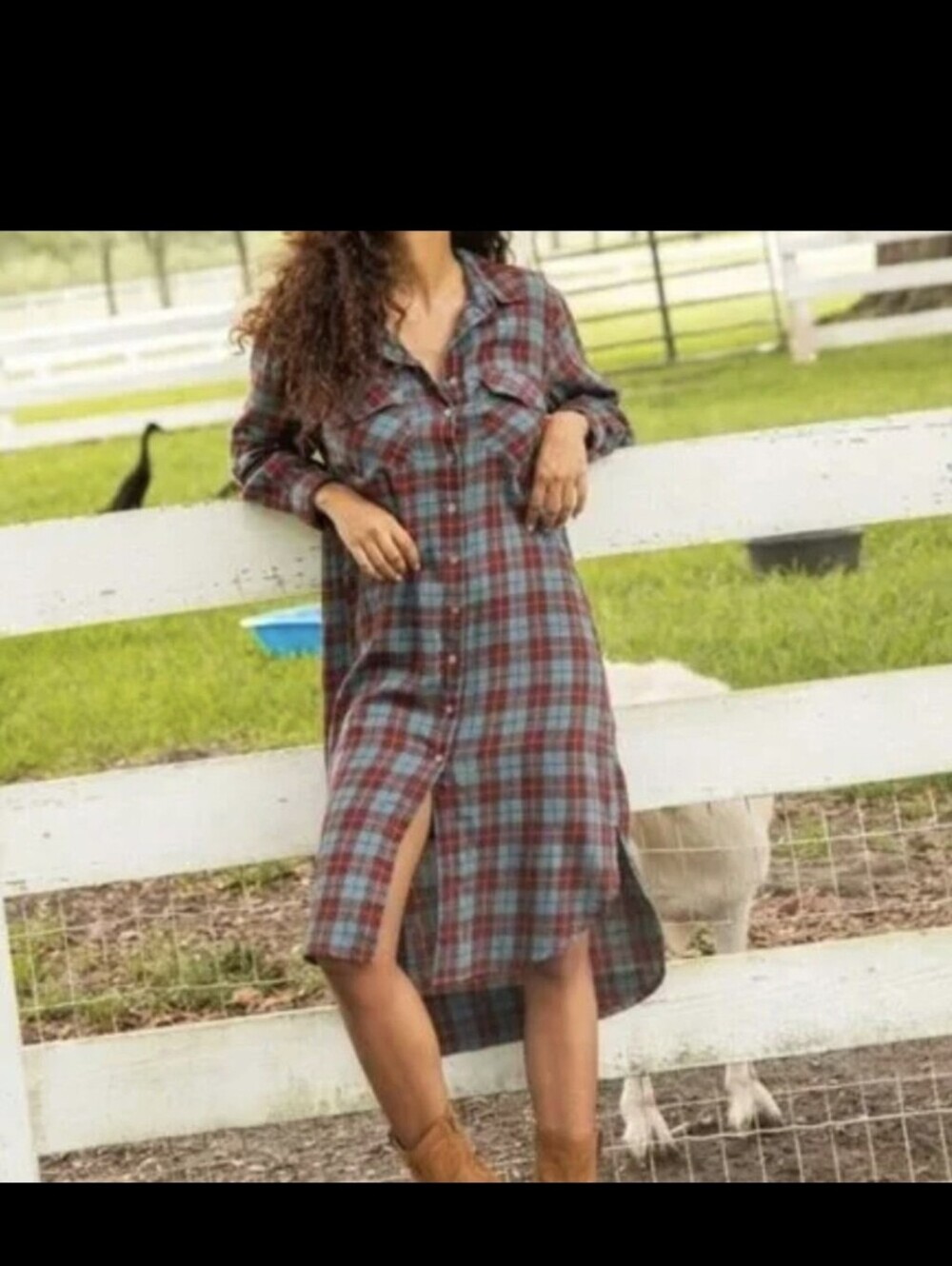 Natural Life Plaid Flannel XS Boho Winter Southwestern Country Aesthetic Dress
